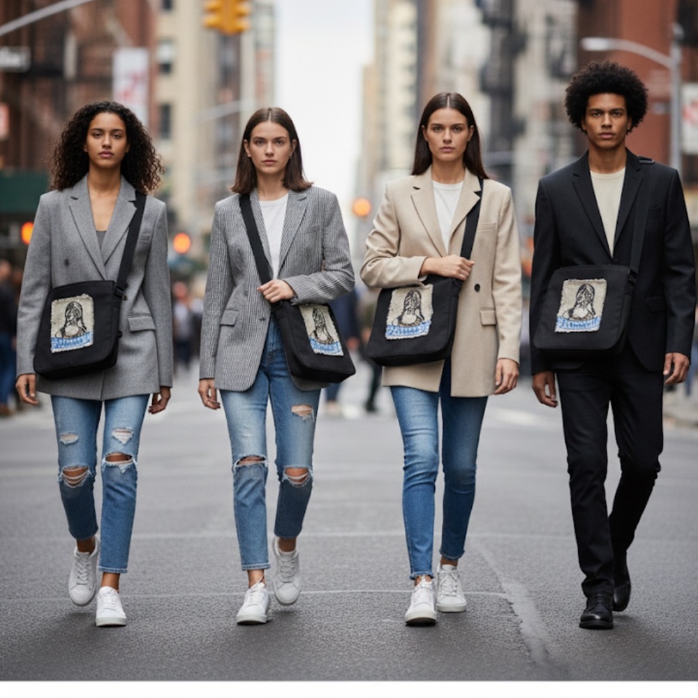 Artistic Latina “ Adelante!” Crossbody Print Bag